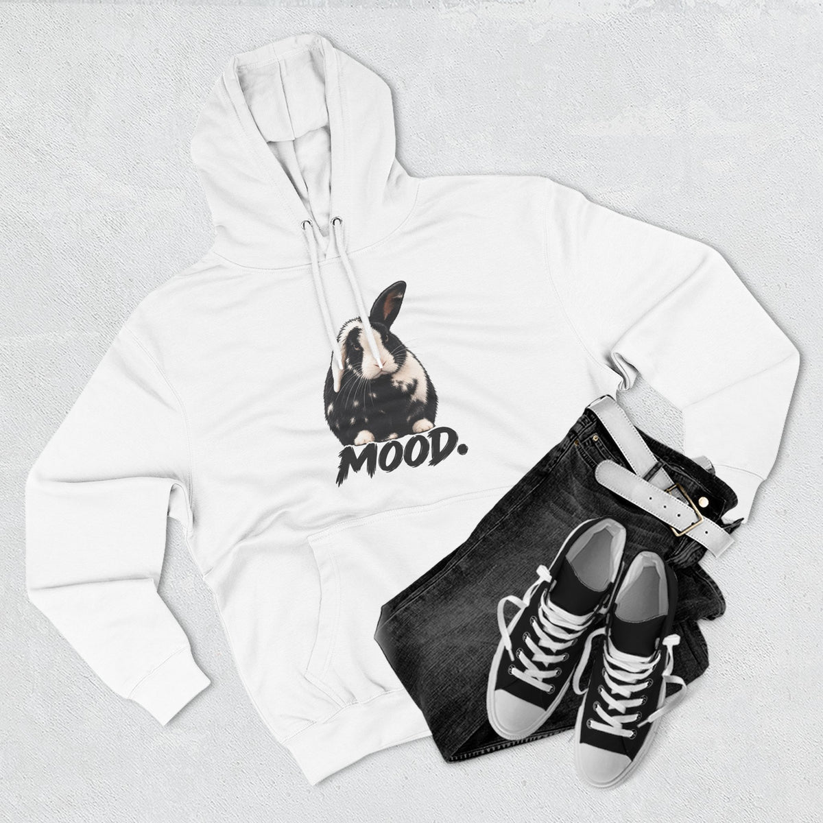 Three-Panel Fleece Hoodie
