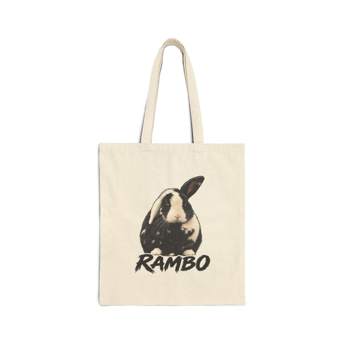 Rambo Rabbit Canvas Tote Bag