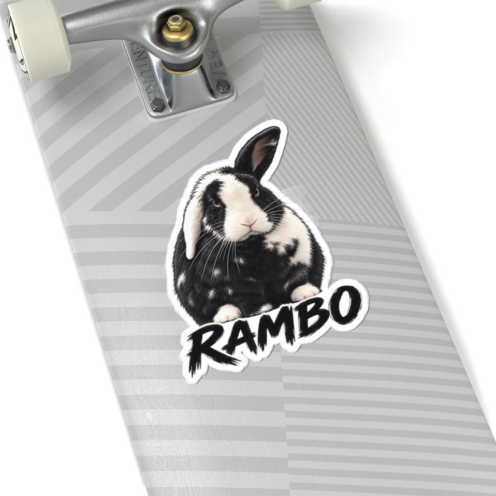 Rambo Rabbit Kiss-Cut Sticker