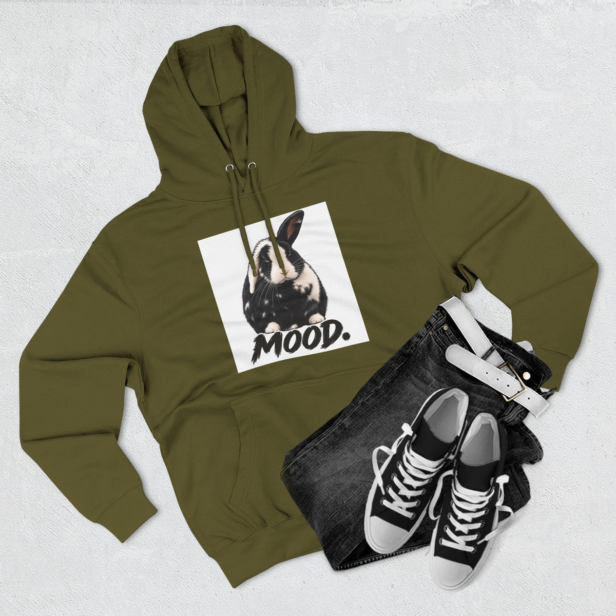 Three-Panel Fleece Hoodie