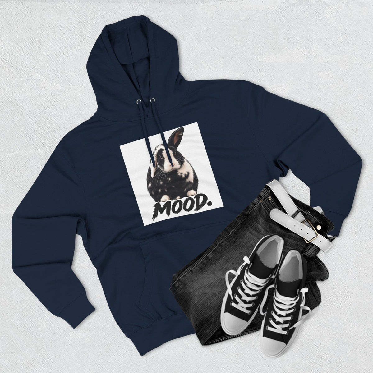 Three-Panel Fleece Hoodie
