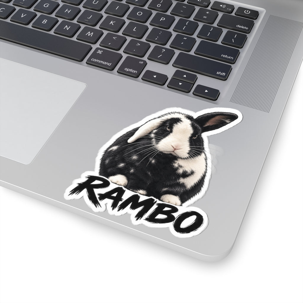 Rambo Rabbit Kiss-Cut Sticker
