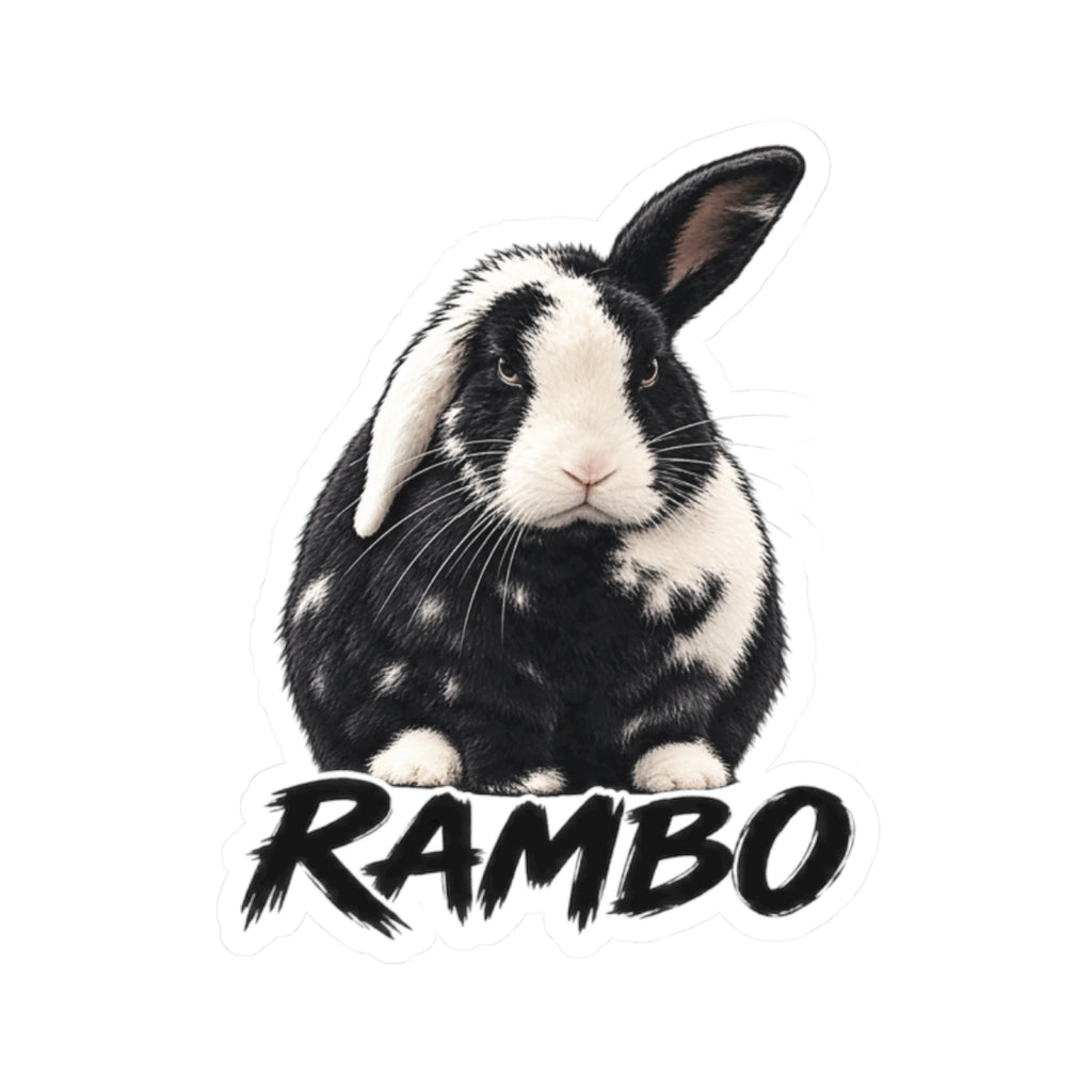 Rambo Rabbit Kiss-Cut Sticker