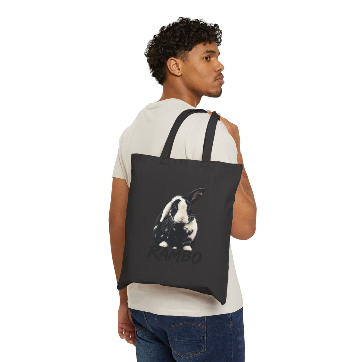 Rambo Rabbit Canvas Tote Bag