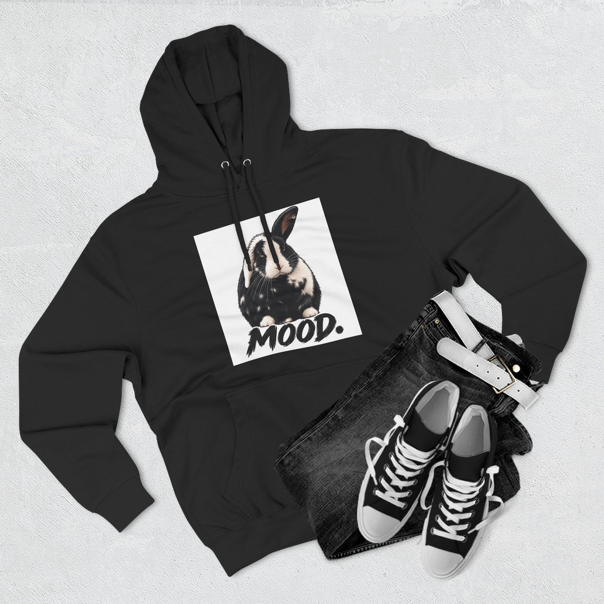 Three-Panel Fleece Hoodie