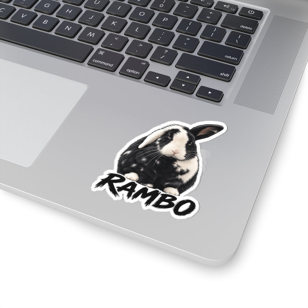 Rambo Rabbit Kiss-Cut Sticker