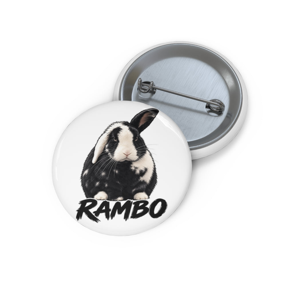 Rambo Bunny Pin Button
